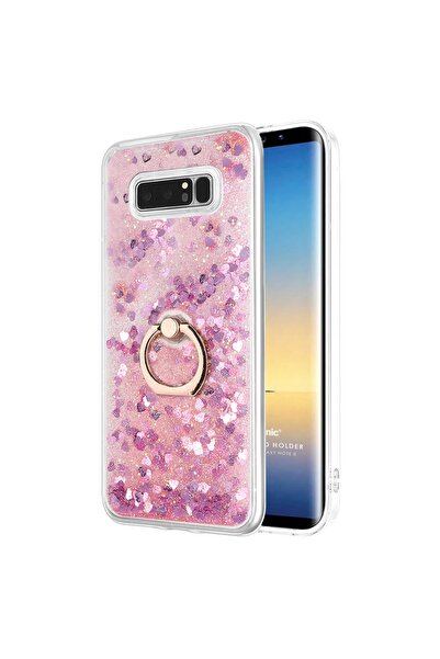 Microsonic Samsung Galaxy Note 8 Kılıf Glitter Liquid Holder Pembe
