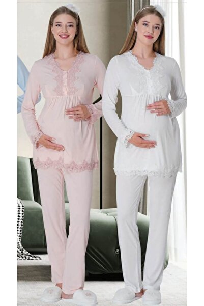 by İGP Ženska ecru trudnička pidžama set Mecit