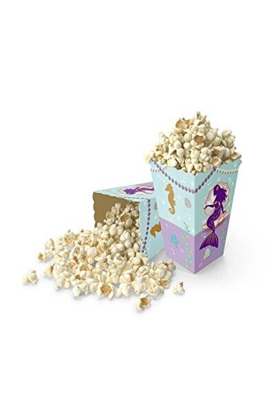 Generic Brand صندوق ذرة عيد ميلاد بتصميم حورية البحر مكون من 8 قطع حورية البحر