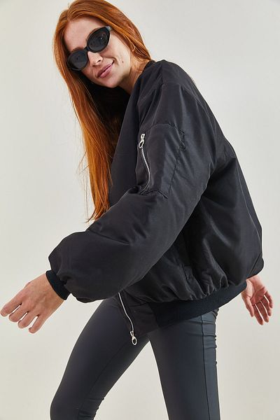 Bianco Lucci Dámský žebrovaný sportovní prošívaný kabát