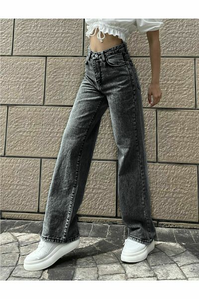 DRC trend Penelope Casual Smoked Super High Waist 90's Wide Leg Comfort Lycra Palazzo Jeans