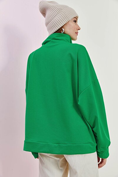 Bianco Lucci Dámská mikina na zip s potištěným 2 vláknem