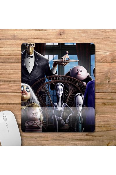 Pixxa موديل لوحة ماوس مع مسند للمعصم من Addams Family - 2