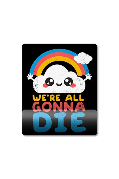 Pixxa لوحة ماوس لطيفة من Pesimist Cloud We're All Gonna Die مع نموذج دعم المعصم - 1