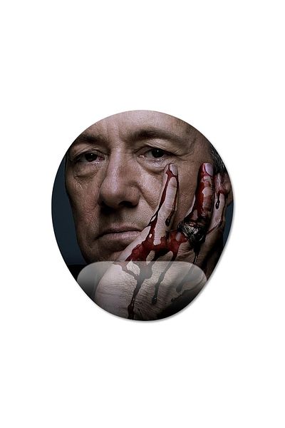 Pixxa نموذج لوحة ماوس داعمة للمعصم من House Of Cards - 2 بيضاوي