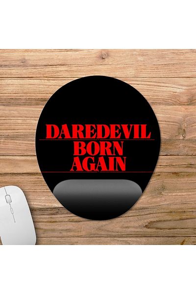 Pixxa نموذج لوحة ماوس Daredevil مدعوم المعصم - 3 بيضاوي