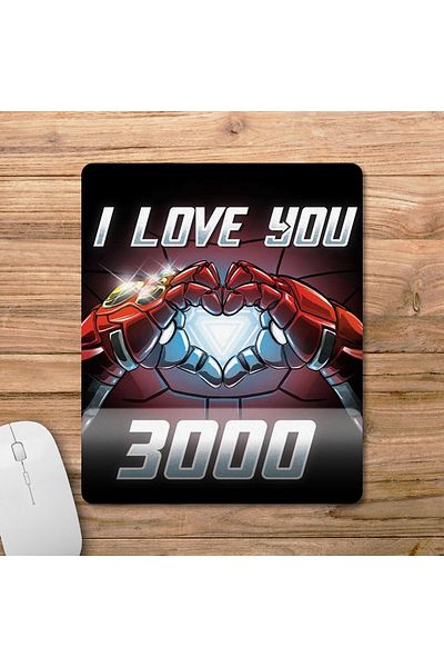Pixxa نموذج لوحة ماوس يدعم المعصم I Love You 3000 Iron Man Avengers - 1