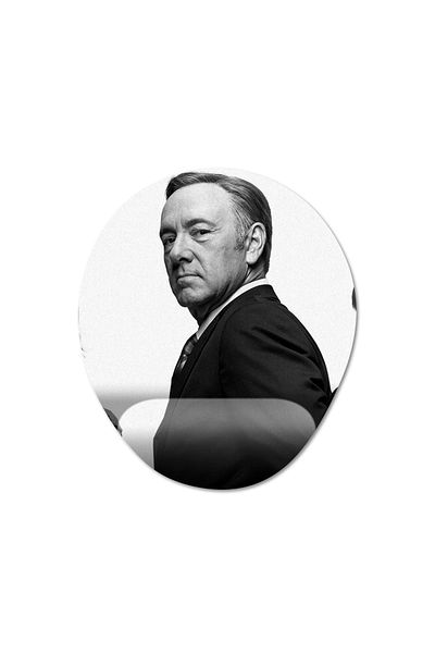 Pixxa نموذج لوحة ماوس يدعم المعصم من House of Cards - 3 بيضاوي