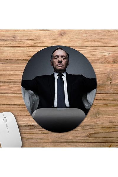 Pixxa نموذج لوحة ماوس داعمة للمعصم من House Of Cards - 1 بيضاوي