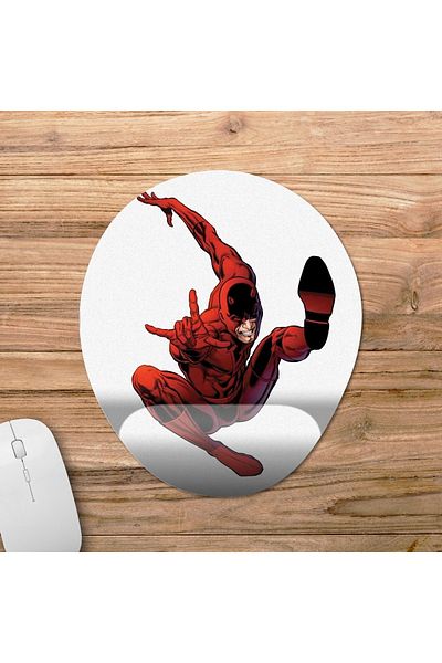 Pixxa موديل لوحة ماوس لدعم المعصم من Daredevil - 4 بيضاوي