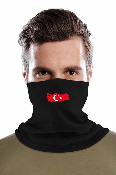 herotasarım Harta Turciei negre - Mănuși decupate, set de 2 fleece Bll2738