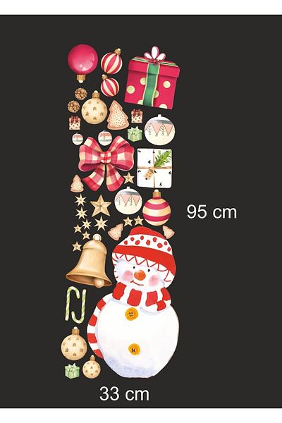 ENGINPRINT Christmas Sticker Snowman And New Year Kids Room Sticker Set