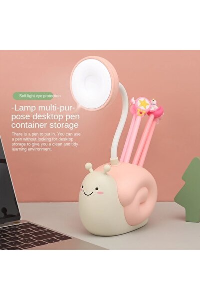 keyfim shop Masa Üstü Salyangoz Tasarımlı Kalemlik Led Lamba