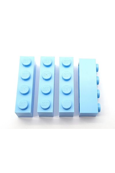 LEGO Original Accessory Custom Moc Creator Brick 1 X 4 Brick Light Blue 8 Pieces to Be Sent