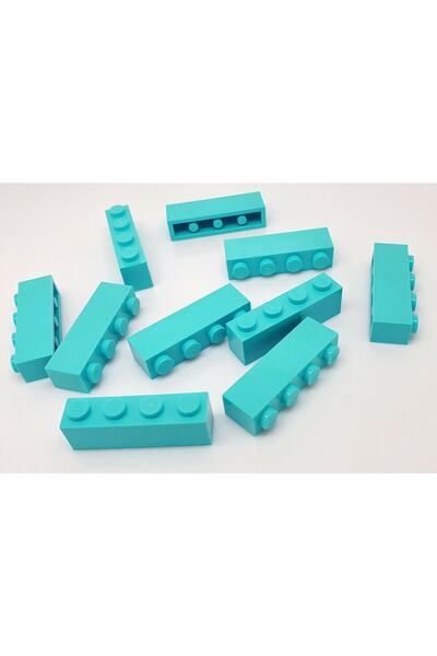 LEGO Original Accessory Custom Moc Creator Brick 1 X 4 Brick Medium Azure 4 P...