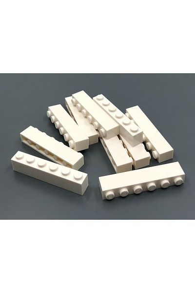LEGO Accessory Custom Moc Creator Brick 1 X 6 Bricks White 4 Pieces Will Be Sent