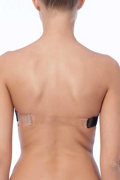 Nurteks 1505 Γυναικείο Μαύρο Underwire Push Up Καλυμμένο Στράπλες Σουτιέν