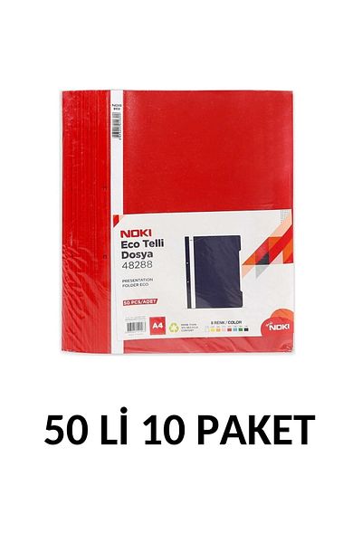 Noki 10 عبوات من الملفات السلكية الحمراء 50 لتر