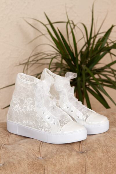 DARUGA Mesh Lace Comfortable Wedding Dress Evening Dress Shoes High Top