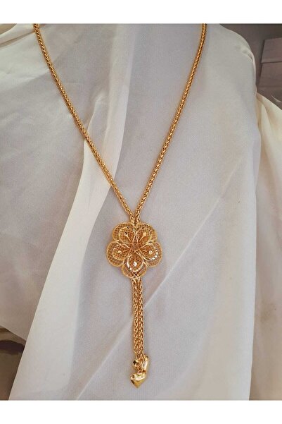 barisiva gold 22 Ayar Altın Kaplama Çiçek Model Köstebek Kolye