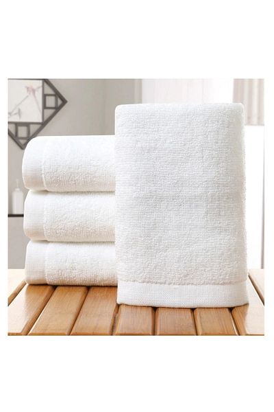 Muba 10 Pieces Hotel Towel Cotton 50x90cm White Hand Towel Hair Towel