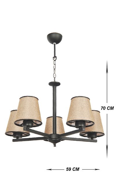 VENON Lighting Süvari 5th Black Brown Hat Chandelier
