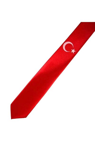 Gaffy Children's Boy Moon-Star Printed Satin Red Tie Klr Moon Star Csk-27