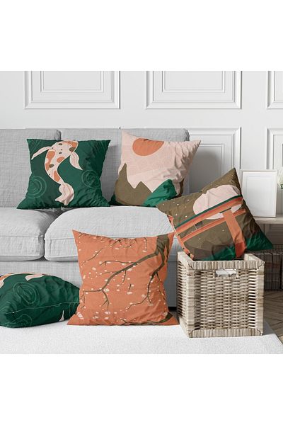 stellahomes Special Design 5-Piece Double Sided Printed Premium Throw Pillow Cover