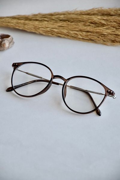 LOOKUP Unisex Blue Light Protected Women's and Men's Glasses Ce Document Screen Protector Anti Blue Light Brown