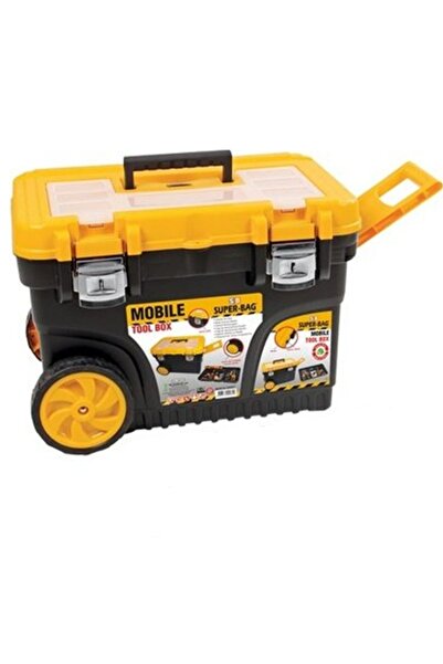 Süper Bag Mobil Tekerlekli Hırdavat Takım Çantası Takım Sandığı Metal Kilitli
