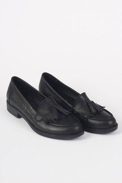 Modabuymus Women's Black Genuine Leather Corcik Shoes