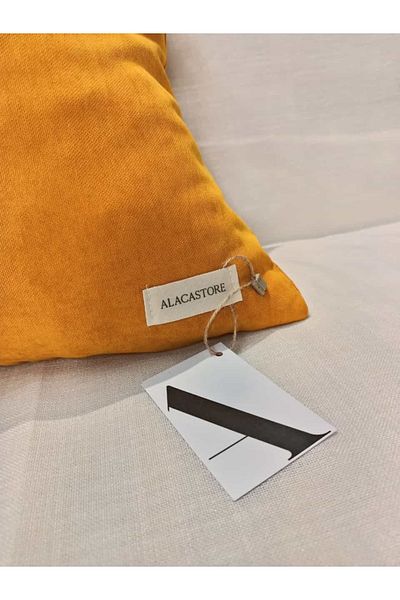 Alacastore 45x45-40x40 Κίτρινο Κάλυμμα Ριχτάρι Διακοσμητικό Απλό Τετράγωνο