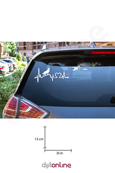 Dijitonline Autocolant Wolf Glass - Autocolant Auto - Autocolant mașină 30cm