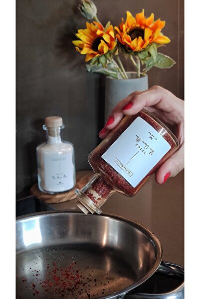 KHAKMA 250ml Glass Spice Set - Set of 2 with Wooden Stand and Lid