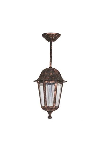 ZERPA Dekoratif Optik Altıgen Sarkıt Bahçe Aydınlatma Armatürü - Bakır - Pc G...