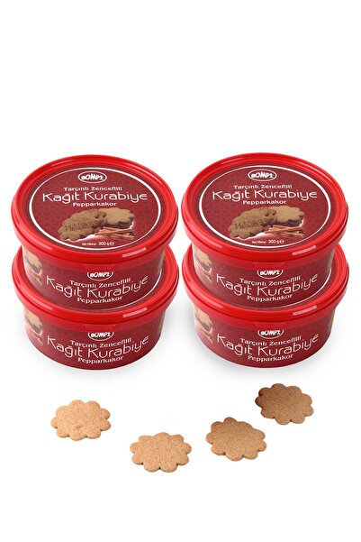 BOMPİ Tarçın Zencefilli Kağıt Kurabiye 300 Gr X 4 Adet