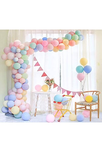 Partimarka Macaron Soft Color Chain Balloon Set