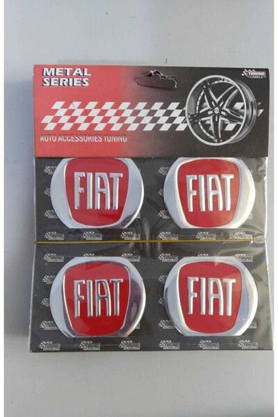OEM Fiat Kırmızı Alüminyum Yapıştırma Jant Göbeği 4 Lü 60 Mm