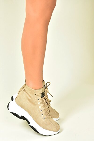 Fox Shoes Bőrbőr kitöltő talpú tornacipő, női sport N239002302