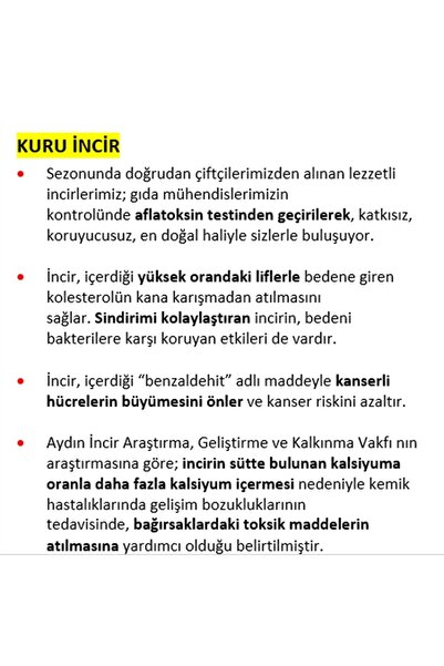 Tuğba Kuruyemiş Kuru Incir 1000 Gr