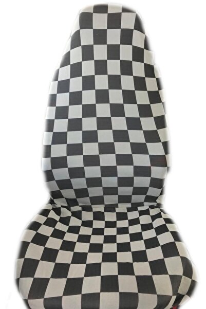 zifona Checkered Seat Cover Service Cover Practical Cover Front Back Set