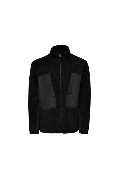 ONLY Мъжко поларено яке Onsvillads Sherpa Mix Otw 22022512-черно Черно