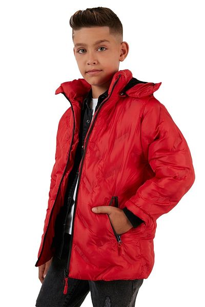 LifeForModa Boy's Plush Lined Removable Hooded Waterproof Coat 5053