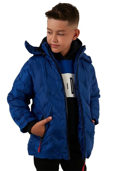 LifeForModa Boy's Plush Lined Removable Hooded Waterproof Coat 5053