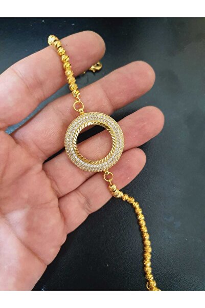 barisiva gold 22 Ayar Altın Kaplama Çeyrek Ebatlı Içi Boş Çerçeve Dorikalı Zi...