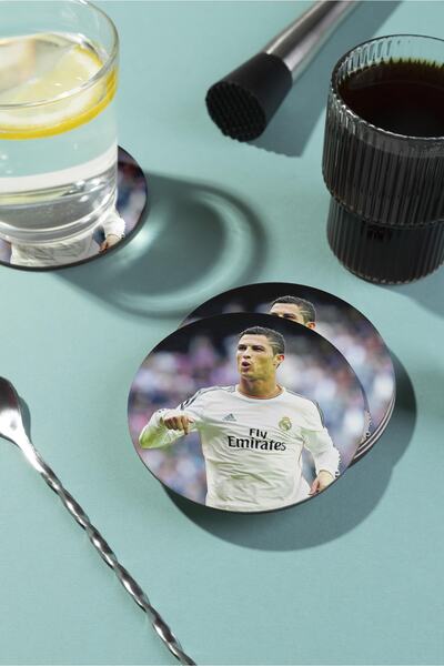 Teknograf Cr7 Hala Madrid Printed Wooden Coasters