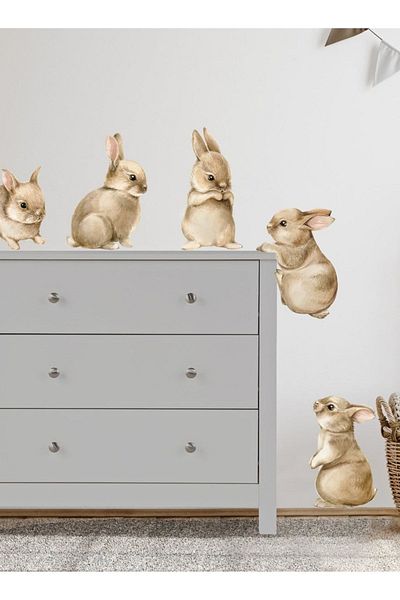 Grafikup Autocolant de perete pentru camera copiilor Gamer Rabbits