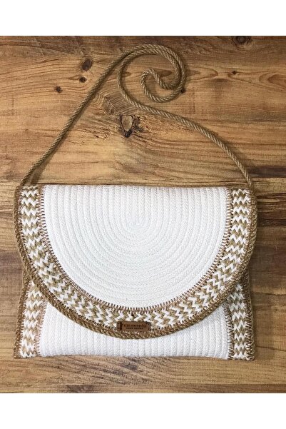 AYŞE SERHOŞOĞLU HOME DESİGN Clutch Bag, Straw Bag, Handmade Clutch Bag, Daily Bag, Designer Bag