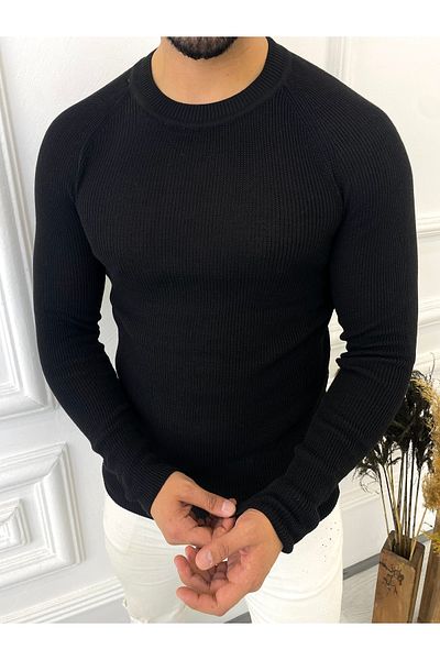 elkumoda Пуловер Slim Fit Плетени изделия Slim Cut Пуловер