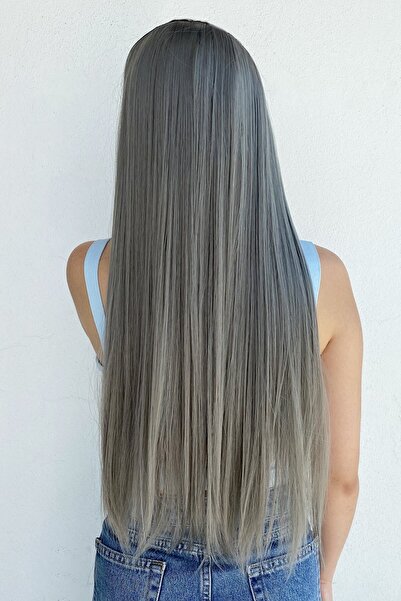 AKOLİFE Isıya Dayanıklı Yarım Ay Saç Çıt Çıt / Gri / 70cm / 140gr